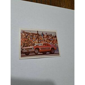 Vintage 1971 Larry Christopher Chevy Funny Car Race Car Fleer Trading Card AHRA